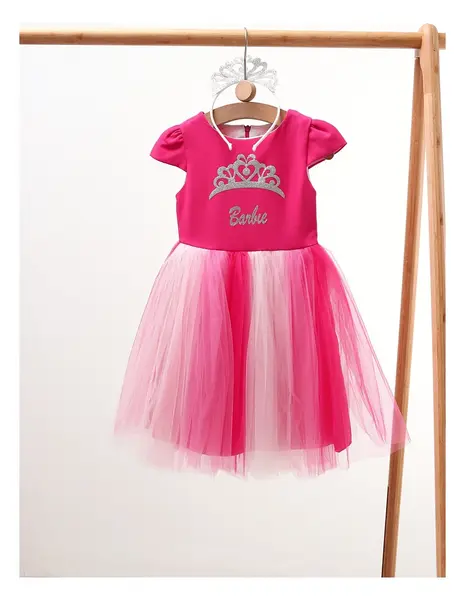 Rochita premium Barbie Girl, ciclam-roz