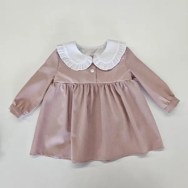 Rochita Roz Cu Guleras Alb - 86