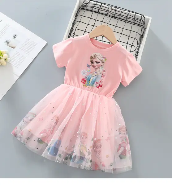 Rochita Roz Fetite cu Printese Livia - 2-3 ani