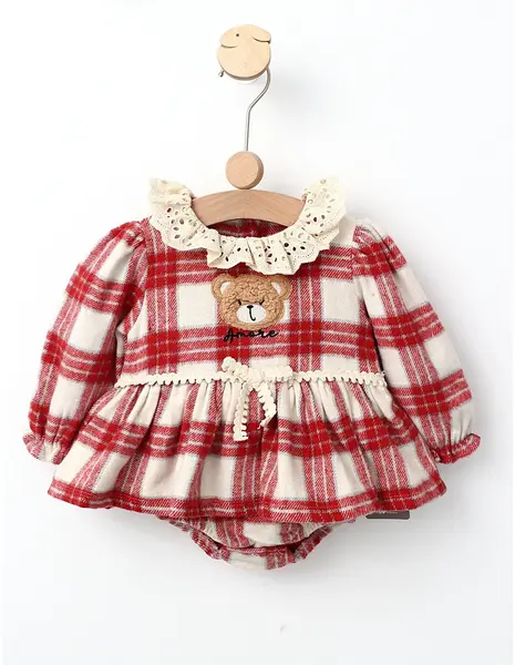 Rochita stil Body Ursulet model rosu