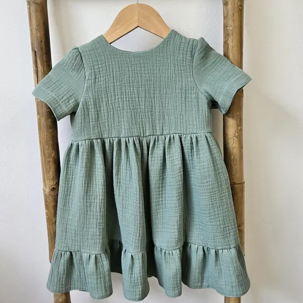 Rochita verde fetite muselina - 104