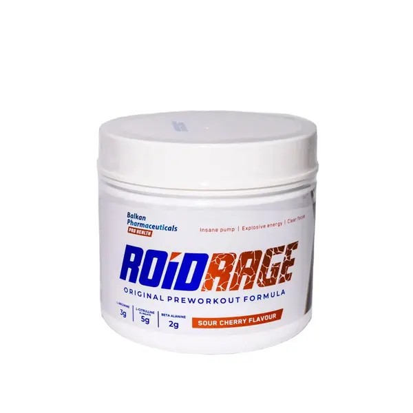 Roid Rage, Pre-Workout, Energie și Pompare, Pulbere, 420 g. - Sour Cherry