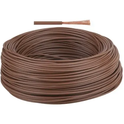 Rola 100m conductor litat din cupru MYF 1.5 (H07V-K) maro