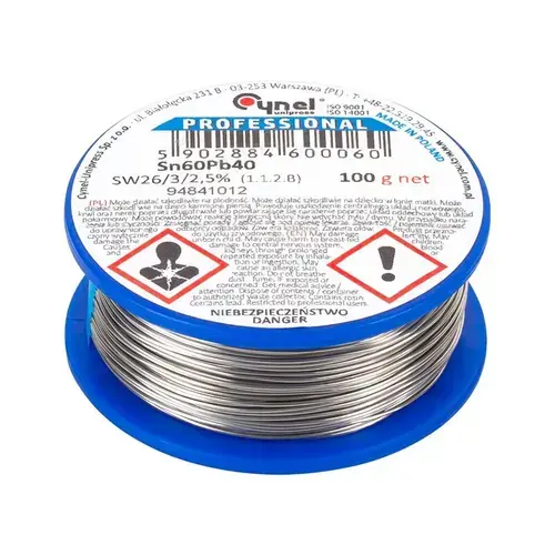 Rola fludor Cynel SN60 PB40, Flux 2.5%, 0.56mm, 100g