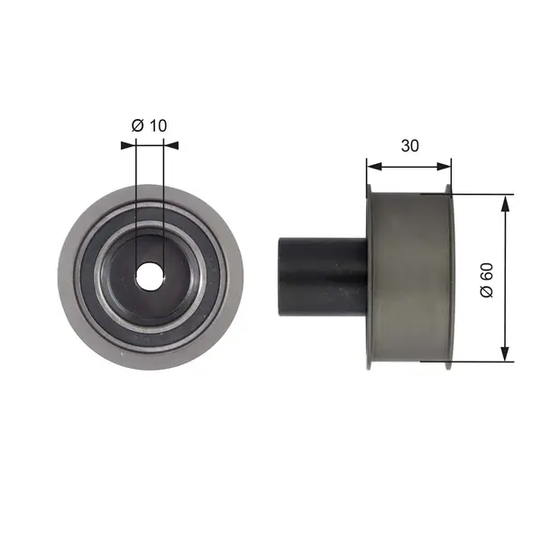 Rola ghidare/conducere, curea distributie GATES PowerGrip™ T42136