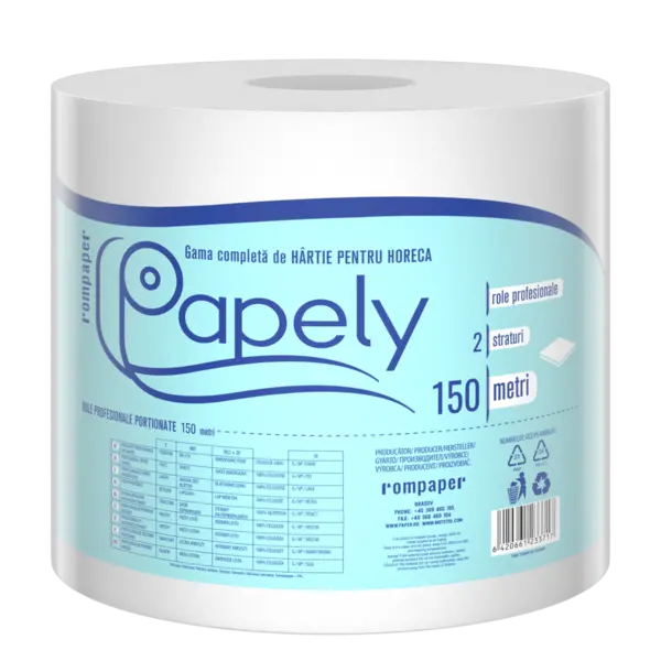 Rola prosop Papely 2 straturi 150m alb Rola prosop Papely 2 straturi 150m alb