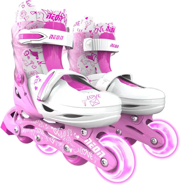 Role pentru copii 2 în 1 Yvolution - Neon Combo Skates, mărimea 34-37, roz