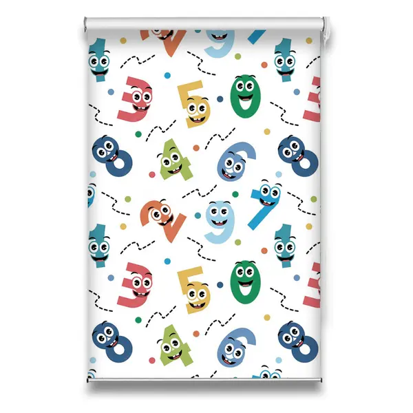 Roletă textilă Kids 7026 cu cifre colorate