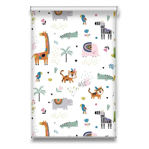 Roletă textilă Kids 7029 cu animale safari