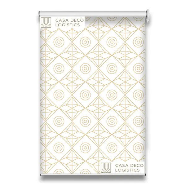 Roletă textilă Royal 5018 cu model geometric elegant auriu