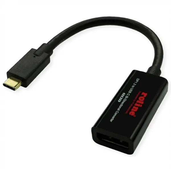 Roline Adaptor bidirectional USB type C la Displayport 4K60Hz T-M, Roline 11.04.5957