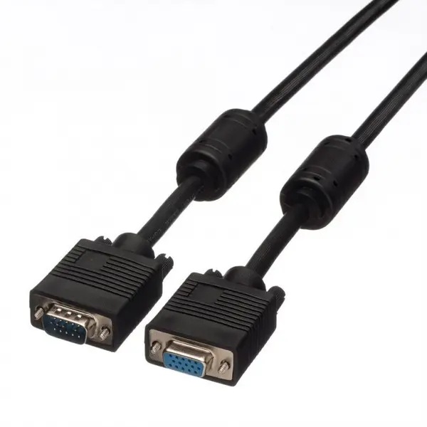 Roline Cablu prelungitor VGA High Quality T-M ecranat + ferita 10m, Roline 11.04.5360