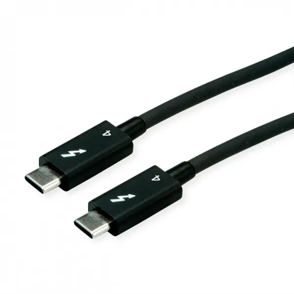 Roline Cablu Thunderbolt 4, Roline 11.02.9046, (USB type C) pasiv 8K, 60Hz, 40Gb, 100W T-T, 1m, Negru