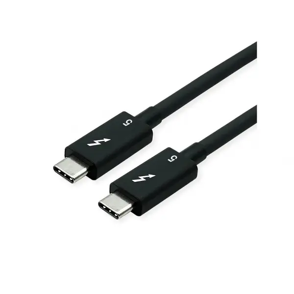 Roline Cablu Thunderbolt 5 (USB type C) pasiv 8K60Hz 80Gbit/s 240W T-T 1m Negru, Roline 11.02.9112