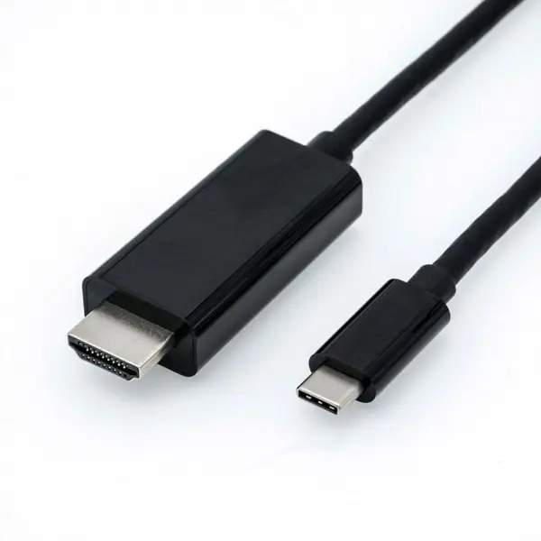 Roline Cablu USB tip C la HDMI 4K60Hz T-T 2m Negru, Roline 11.04.5841