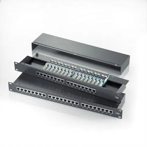 Roline Patch Panel FTP Cat.5e 24 porturi negru, Roline 26.11.0328