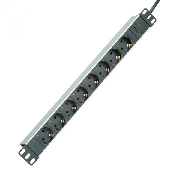 Roline PDU Roline, 8 prize Schuko, 2300W, IEC C14, 1U, 19 inch, Aluminiu