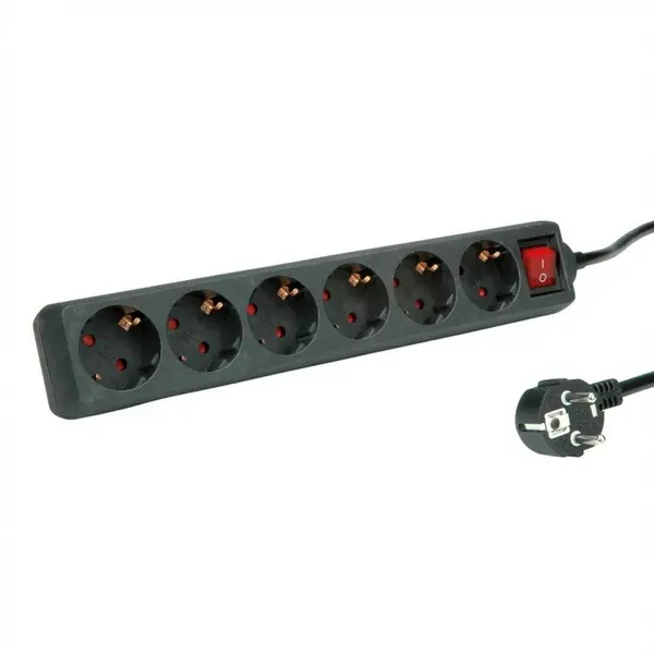 Roline Prelungitor cu 6 prize Schuko 10m si switch ON/OFF, Roline 19.07.1077