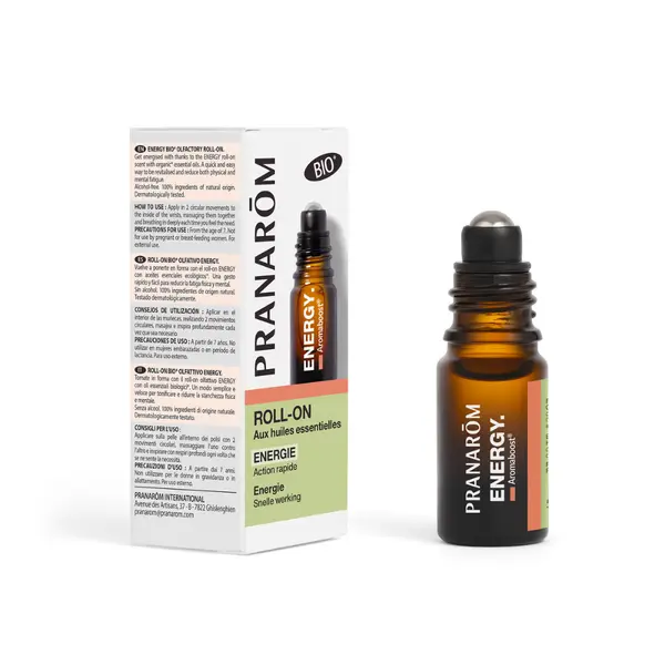 Roll-on cu uleiuri esentiale Energy Bio, 5ml, Pranarom