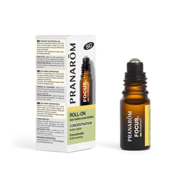 Roll-on cu uleiuri esentiale Focus Bio, 5ml, Pranarom