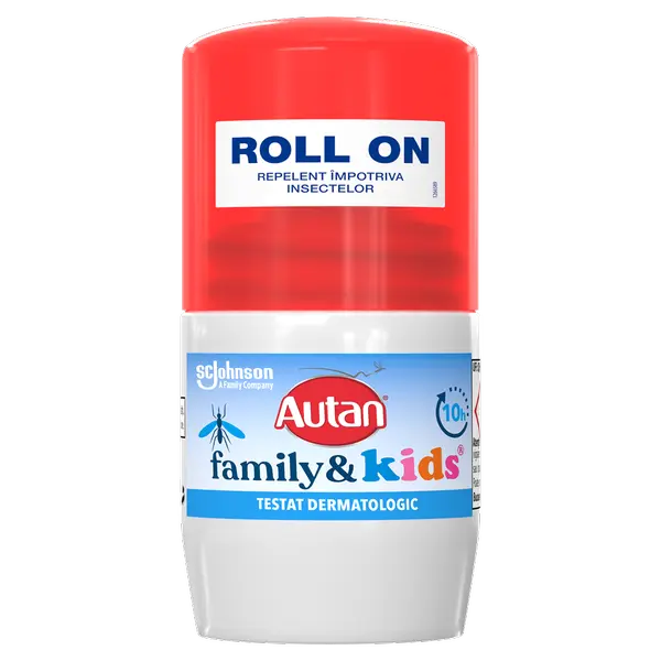 Roll-on lotiune repelent impotriva insectelor Family&Kids, Autan | 50 ml