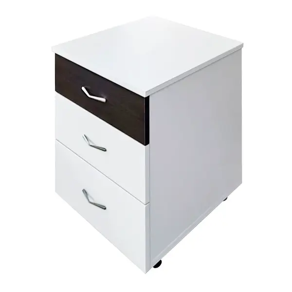 Rollbox PAL alb/wenge 44x52x61 cm 3 sertare cu yală Rollbox PAL alb/wenge 44x52x61 cm 3 sertare cu yală