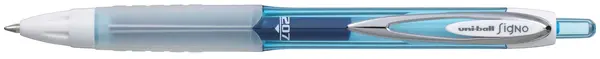 Roller automat cu gel Uniball Signo 207F – Albastru deschis, 0.7 mm