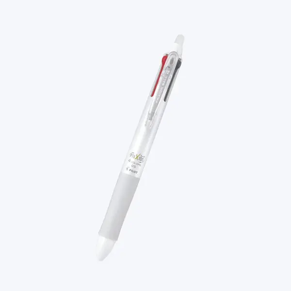 Roller cu cerneala Pilot Frixion Ball 0.5 mm 4 culori cu click Roller cu cerneala Pilot Frixion Ball 0.5 mm 4 culori cu click Corp alb