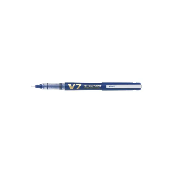 Roller cu cerneala Pilot V7 Hi-Tecpoint reincarcabil diverse culori 0.7 mm cu capac Roller cu cerneala Pilot V7 Hi-Tecpoint reincarcabil diverse culori 0.7 mm cu capac albastru