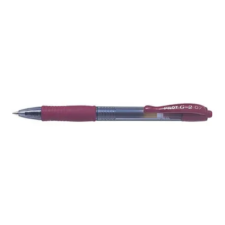 Roller cu gel G-2 Pilot 0.7 mm varf mediu rosu inchis