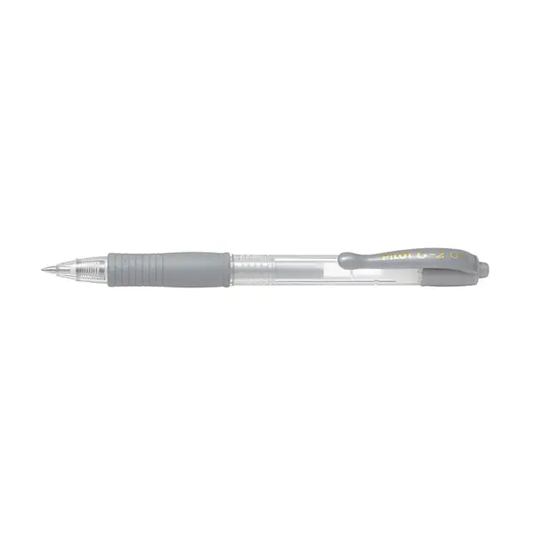 Roller cu gel Pilot G-2 culori metalice 0.7 mm cu click Roller cu gel Pilot G-2 culori metalice 0.7 mm cu click argintiu
