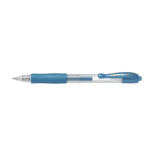Roller cu gel Pilot G-2 culori metalice 0.7 mm cu click Roller cu gel Pilot G-2 culori metalice 0.7 mm cu click albastru