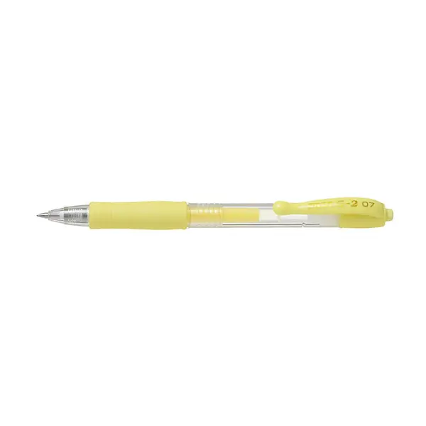 Roller cu gel Pilot G-2 culori pastel 0.7 mm cu click Roller cu gel Pilot G-2 culori pastel 0.7 mm cu click galben