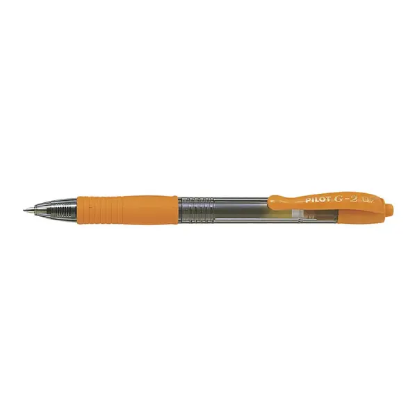 Roller cu gel Pilot G-2 diverse culori 0.7 mm cu click Roller cu gel Pilot G-2 diverse culori 0.7 mm cu click portocaliu