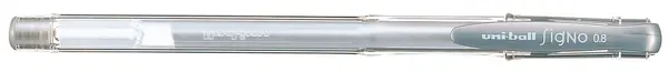 Roller cu gel Uniball Signo – Argintiu, 0.7 mm