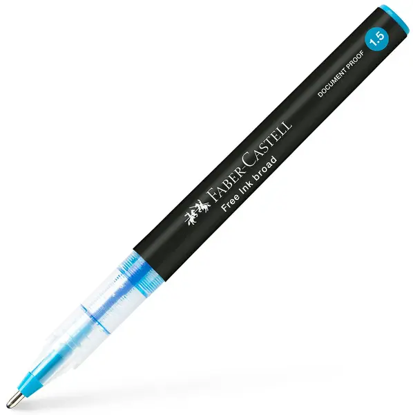 Roller Faber-Castell Free Ink - 1.5 mm, cer albastru