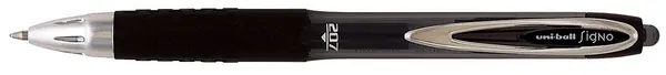 Roller gel automat Uniball Signo 207 – Negru, 0.7 mm