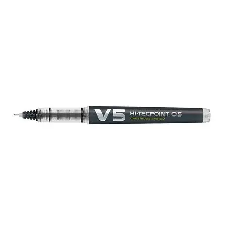 Roller reincarcabil V5 Hi-Tecpoint Pilot 0.5 mm varf fin negru