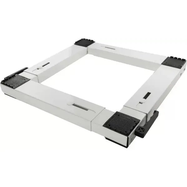 Roller Suport cu Role pentru transport masina spalat, Roller, 37-62 cm lungime x 37-62 cm adancime, Alb/Negru
