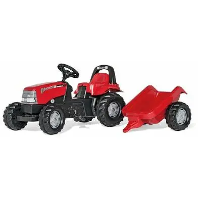 Rolly Toys Tractor cu pedale Rolly Kid Case CVX 1170 cu remorca