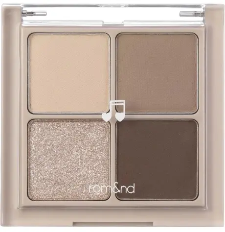 Rom&nd Paletă de farduri de pleoape Better Than Eyes, M02 Dry Buckwheat Flower, 4 culori