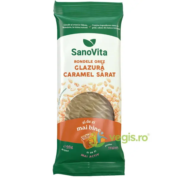 Rondele din Orez cu Glazura de Caramel Sarat 66g