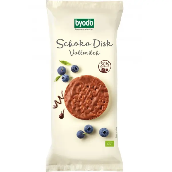 Rondele din orez integral cu ciocolata cu lapte fara gluten, eco - 65 g