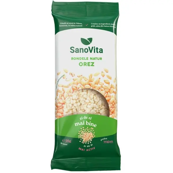 Rondele Simple din Orez, Sanovita, 56 g