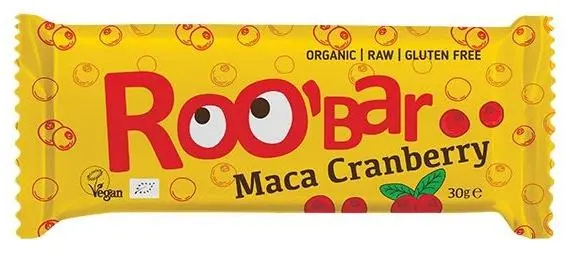 Roobar bară bio brută, maca și afine, 30 g