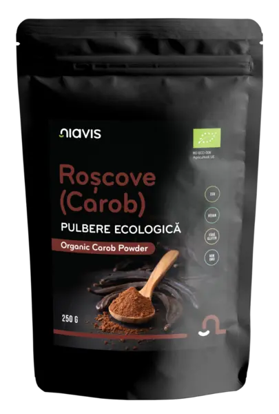 Roscove (Carob) Pulbere ecologica, 250g, Niavis