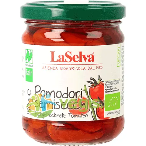 Rosii Semi-Uscate in Ulei de Masline Ecologice/Bio 180g