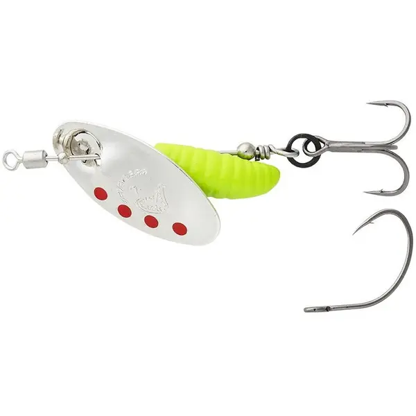 Rotativa Grub Spinners Nr.0 2.2g SINKING Silver Red LIME