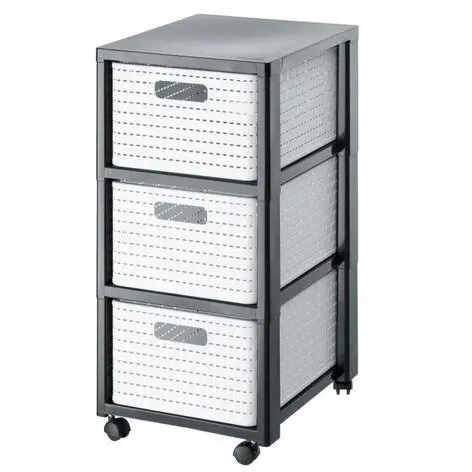 rotho Raft pe roti Rotho Country - shelf - 71,2 x 32,5 x 37,5 cm, 18 L, Alb-Antracit