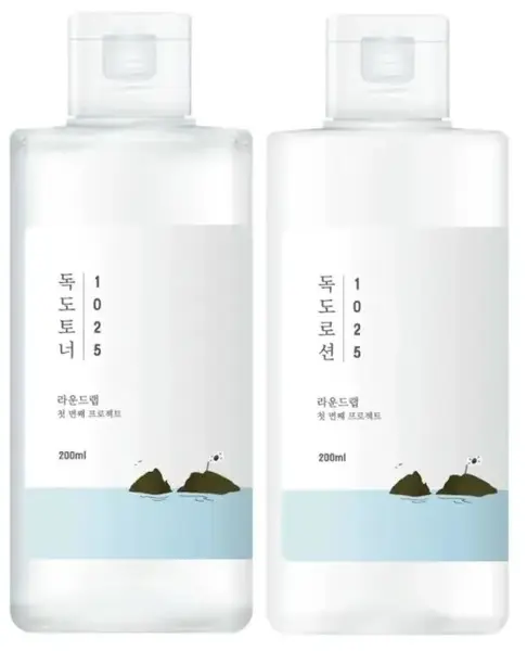 Round Lab 1025 Dokdo Set - Toner și Loțiune, 2 x 200 ml
